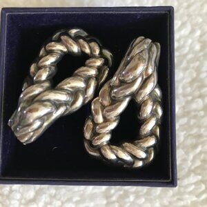 Large silver earrings
